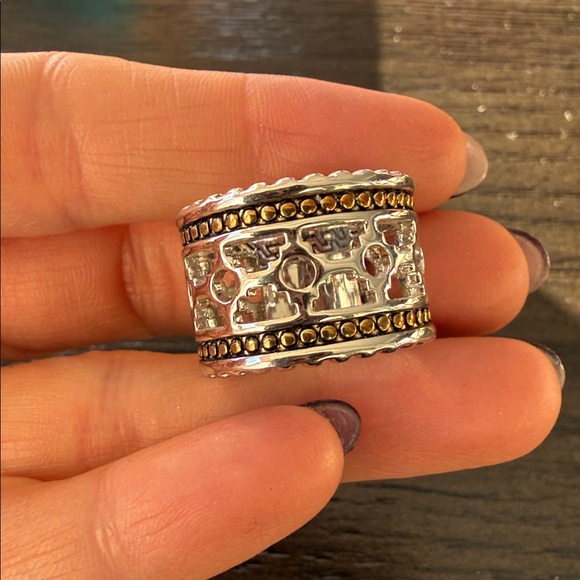 Park Lane Silver and Gold Accent Ring - Picture 2 of 4